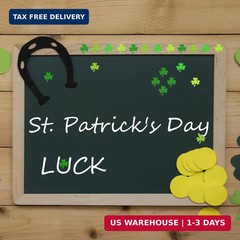 MixTeach Green Shamrock Stickers, 2160 Pcs, Paper, Self-Adhesive, for St. Patric