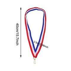 Polyester Striped Award Neck Ribbons Medal Lanyards Snap Clips Sports 20 PCS