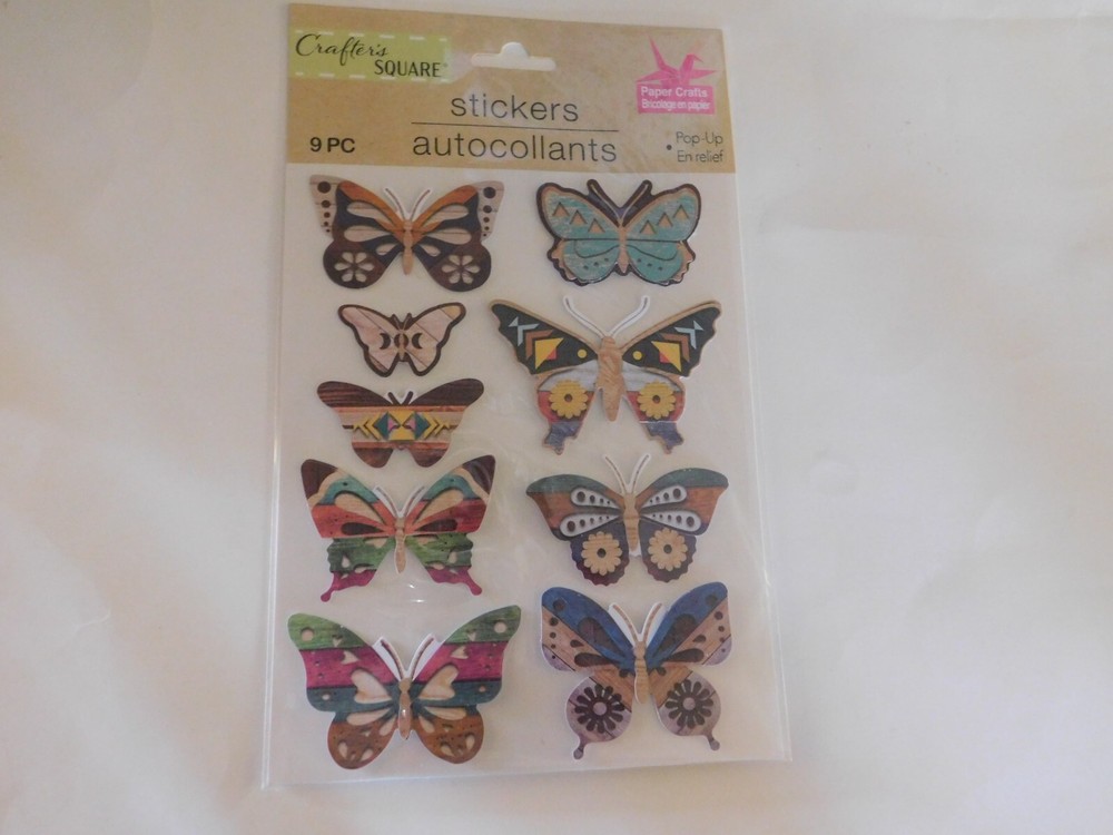 Crafters square pop up colorful butterflys 9pc
