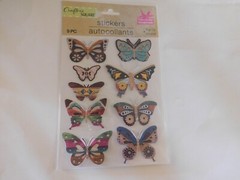 Crafters square pop up colorful butterflys 9pc