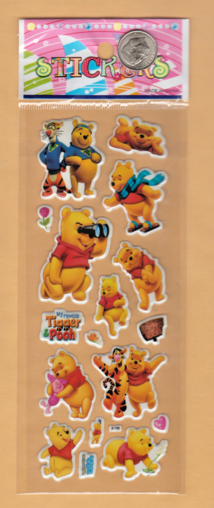 Stickers – Winnie the Pooh , Piglet, Tigger – Waving, Dancing and Playing