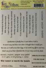 SCHOOL/GRADUATION Vellum Sticker(8pc)4-1/2″x 6″Tiny Tales•Diploma•Classes•Tassel