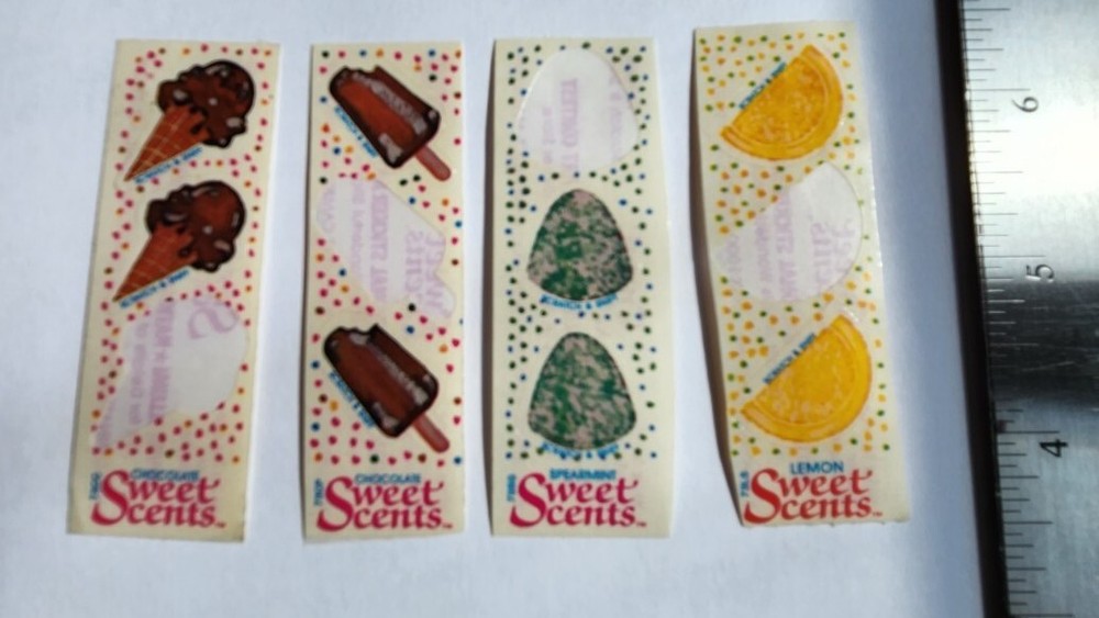Lot of SNS Sweet Scents Stickers – lemon, spearmint, chocolate – smells great!!