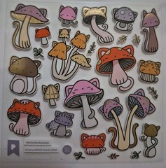 Pipsticks Sticker Sheet «Meowshrooms» Reprinted From Oct 2021