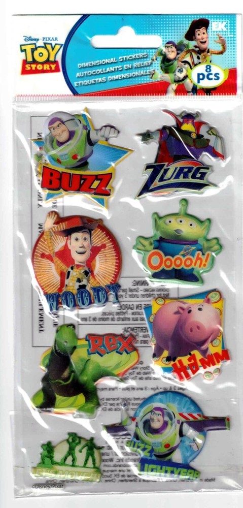 DISNEY Toy Story Puffy Dimensional New Pack Scrapbook Stickers EK Sucess 2011