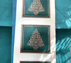 36 Fossler Christmas Seals Stickers Embossed Foil Holly Flower Tree Marian Heath