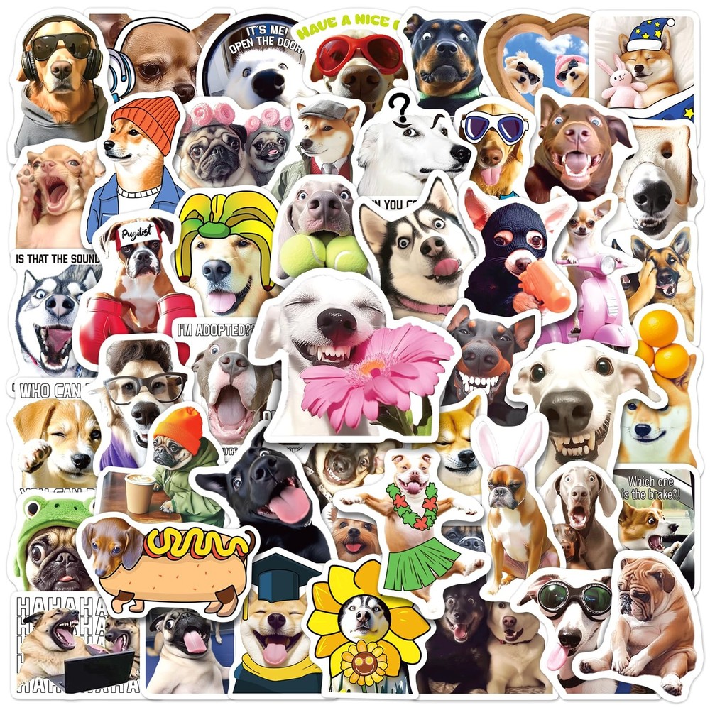 Funny Dog Stickers 200PCS Waterproof Cute Puppy Stickers for Kids Teens Adult…