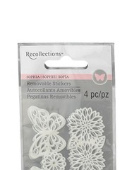 Recollections Sophia Collection Removable Stickers 2 Butterfly 2 Floral Borders
