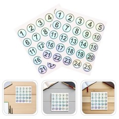 15 Sheets Numbered Bottle Stickers Numbers Set Labels for Classroom Use