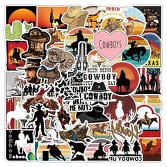 50 COWBOY stickers, ranch, horse, hat, decal, cowboys, Western