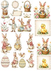 Easter Decoupage Rice Paper For Ornament-Wood Art A4 1 Sheet Collage