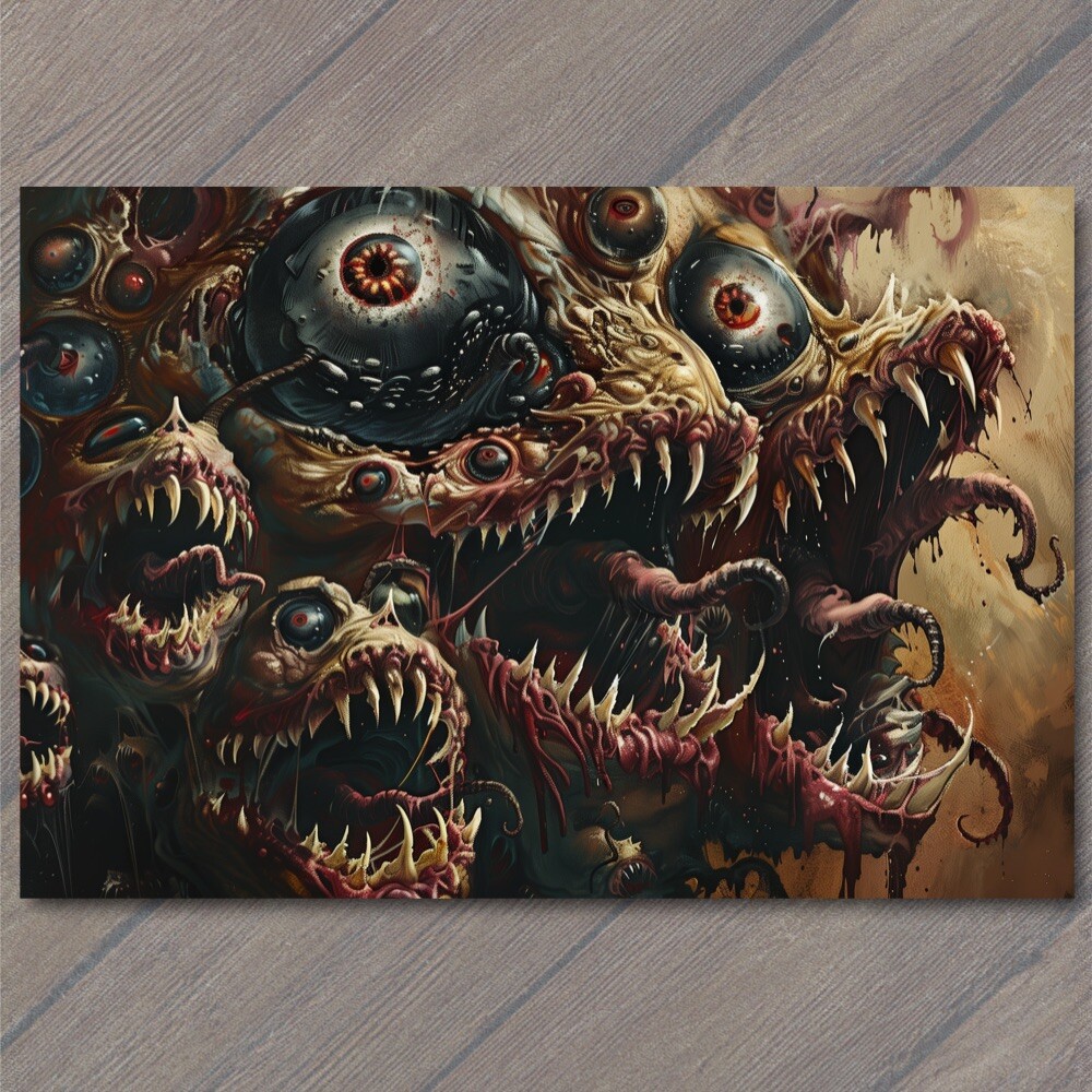 STICKER Monster Weird Scary Mouth Eyes Halloween Wild Crazy Unusual Mask Creep