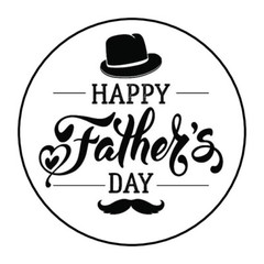 30 Happy Father’s Day Envelope Seals Labels Stickers 1.5″ Round