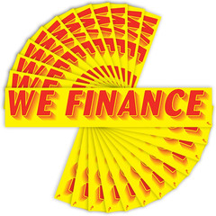 We Finance Windshield Stickers 12 Pack Dealership Advertising Sticker