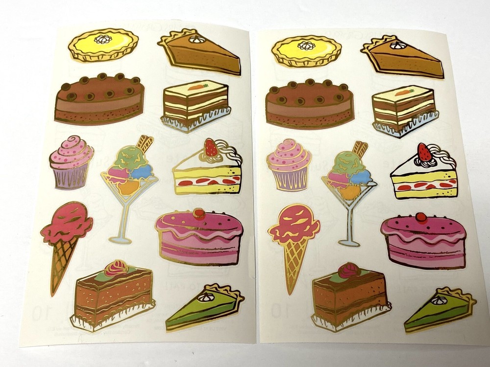 Lot of 2 Sheets MRS GROSSMAN’S DESSERTS REFLECTIONS Cake Pie Ice Cream 4″ x 6.5″