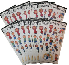 VTG Retired 2001 Me & My Big Ideas 18 sealed packs – Brunette Boy Stickers