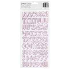 Pebbles COOL GIRL ALPHABET (2) SHEETS FOAM & CARDSTOCK THICKERS scrapbook