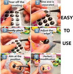 Decorative Eye Stickers for DIY 17cm Dolls,Exquisite Eye Makeup Eyelash Stickers