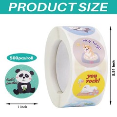 1000 pcs Animal Reward Stickers for Kids, Teachers, Classroom, 16 Designs