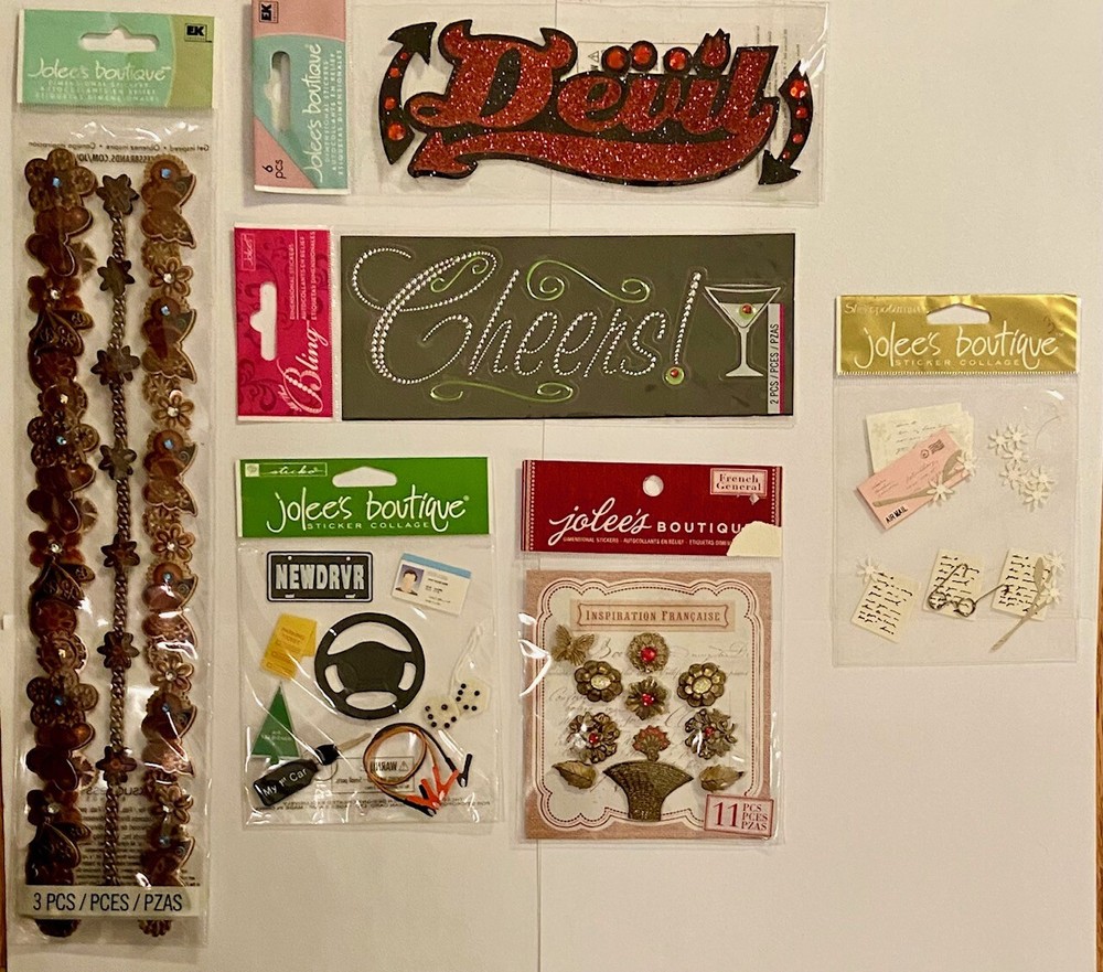 REDUCED! Jolee’s Boutique MISC. Some RARE! YOU CHOOSE! License, Braces, New Year