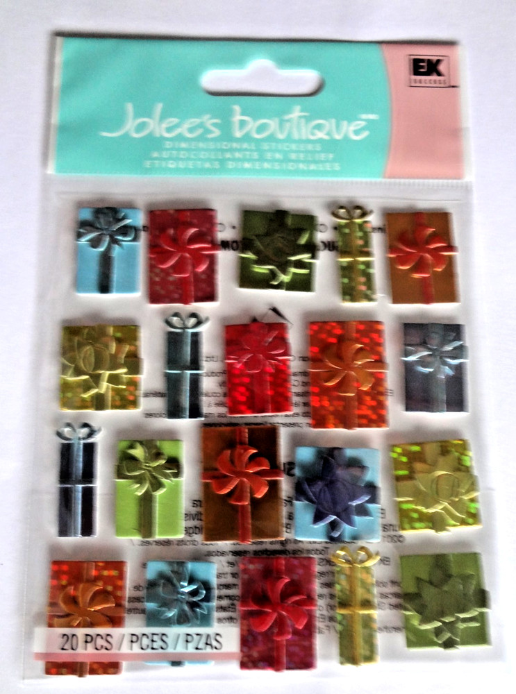 RARE Jolee’s Boutique BIRTHDAY PRESENT 3D REPEATS Scrapbook Stickers