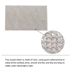 Bling Rhinestone Sheet Self-Adhesive Sticker 4.72 x 7.87 Inch Silver White