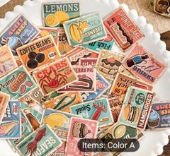 5 PACKS 175+ Pc Bundle Junk Journal Ephemera Stickers Scrapbook Card Tag Making