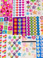 399+ Stickers Scratch AND Sniff THEMED, GLOSSY PUFFY GLITTER COLLECTION Mxd LOT