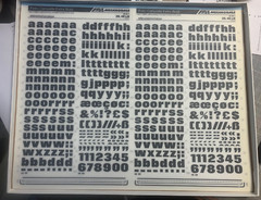 MECANORMA Dry Transfer Lettering Sheet 28.48 LN #526 FOLIO CARAVELLE 13.3mm
