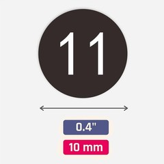 2000pcs 1 to 100 Number Labels 0.4 inch Round Dot Stickers for Inventory Stor…