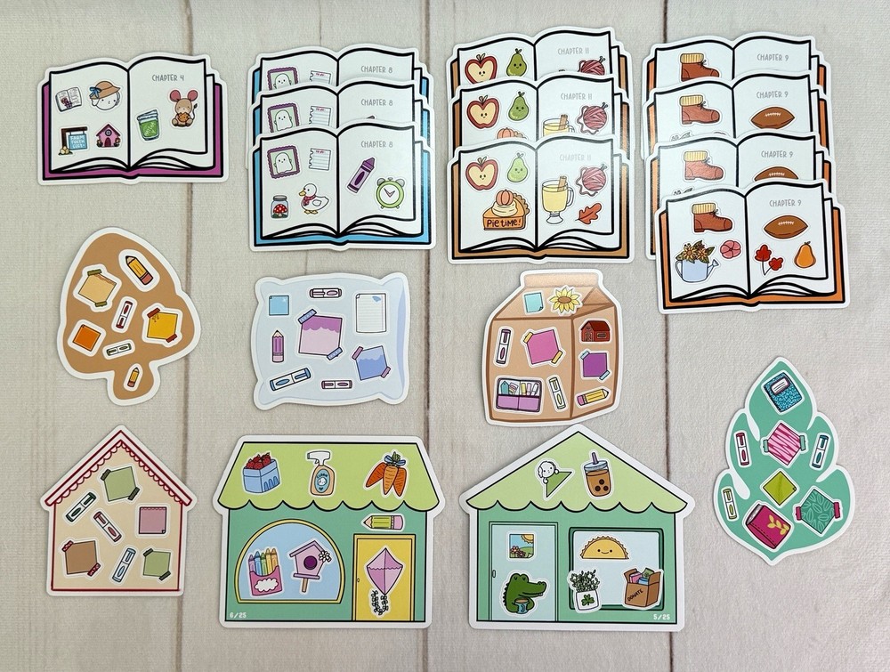 x18 Lot NEW Sweet Bean Plan SBP Planner Stationery Sticker Sheets Sampler Set