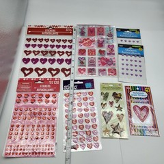 Scrapbook sticker stickers lot Heart Hearts Love Valentines Day