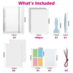 Reusable Sticker Book 100 Sheets Sticker Collecting Book with Pockets Stick