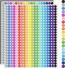 10000 PCS Small Dot Stickers 1/4″ Round Color Coding Labels Circle Dot Sticke…