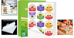 Versatile 110 Sheets Glossy Printable Vinyl – Perfect for Labels & Crafts