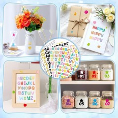 44 Sheets Letter Stickers 0.5 Inch 4972Pcs Alphabet Stickers 1/2 Inch Small V…