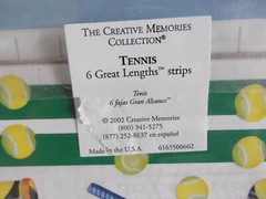 The Creative Memories Collection Tennis 12″ x 3″in great lengths strips 2002