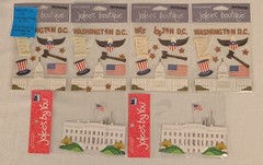 Set of 6 Jolee’s Boutique Washington DC Destination & White House Stickers