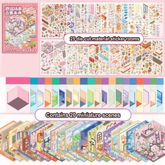 Miniature Scene 3D Sticker Collection DIY House Sticker Make Your Own Store/Room