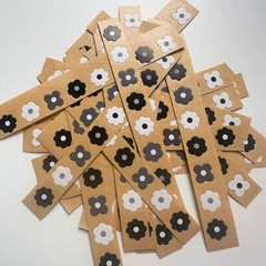 Small Flower Sticker 8pc a row Monotone 8mm New From Japan with tracking