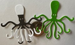 SMALL SEA ANIMAL Die-Cuts(8pc) Octopus•Shell•Ocean•Jellyfish •Fish•Crabs•Sand•