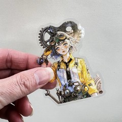 Holographic Steampunk Mechanic Stickers Anime Junk Journal Collage Scrapbooking