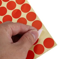 19mm Circles Round Code Stickers Self Adhesive Sticky Labels Red A4T12759