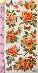 Violette Stickers Orange Roses Flowers Butterfly Craft Planner Supply Scrapbook