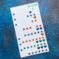 Vtg Stickopotamus Stickers Reward Glitter Foil Stars Heart Binder Journal School