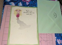 Hallmark Winnie The Pooh Greeting Card Piglet Missing You w/ Envelope Vintage