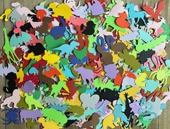 Grab bag lot of animal shapes cut outs card making Scrapbooking 325 pcs