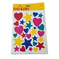 VINTAGE New Sealed Package 1986 HALLMARK STICKERS HEARTS & STARS Very RARE!