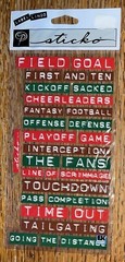 Sticko Sports Football Words Touch Down Defense Field Goal Cheerleader Play Off
