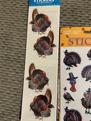 Lot Of Fall Thanksgiving Turkey Leaves Pumpkins Corn Scarecrow ￼Stickers